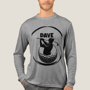 Manlig golfsving & golfboll t shirt