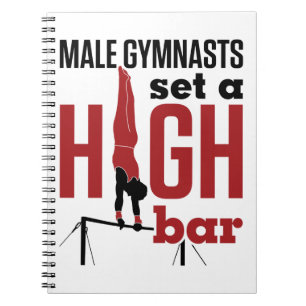 Manlig gymnastik Pojkar Manliga gymnaster sätter e Anteckningsbok