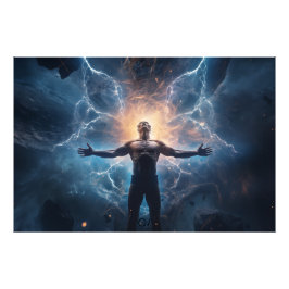 Manlig himmelsk energi I Fototryck