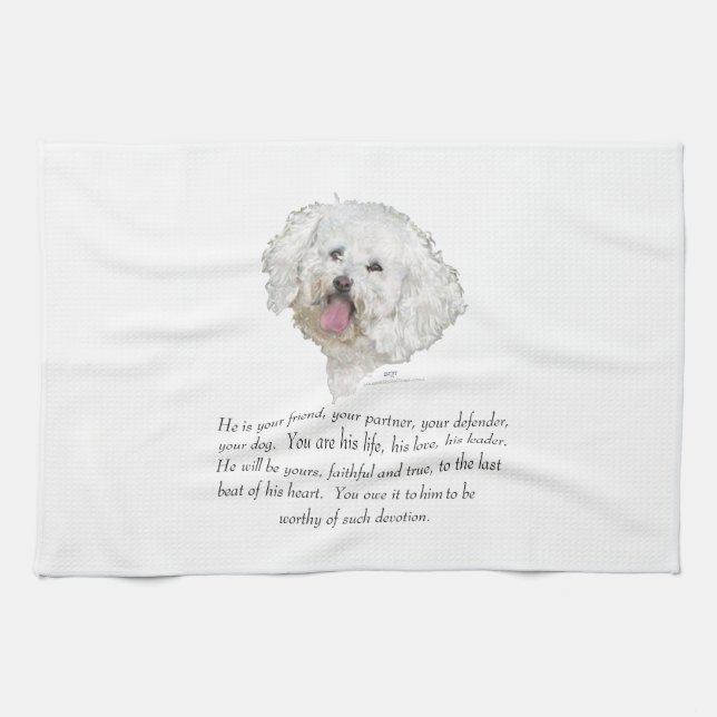Manlig hund minnessaker kökshandduk (Horisontell)