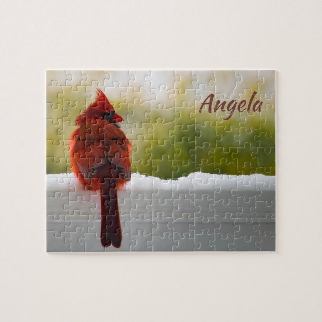 Manlig kardinal 10x8 enkel pussel (Horisontell)