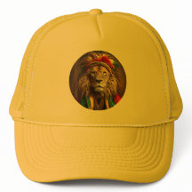 Manlig Lejon i rastafarinutrustning