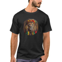 Manlig Lejon i rastafarinutrustning