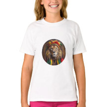 Manlig Lejon i rastafarinutrustning