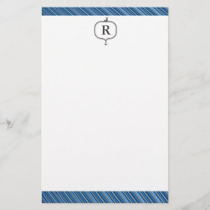 Manlig Monogrammed nautisk brevpapper