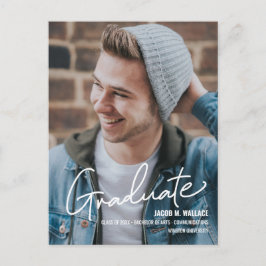 Manlig Personlig Universitetsutexaminerad Foto Nam Meddelande Vykort