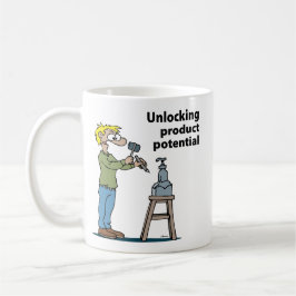 Manlig produktdesigner kaffemugg