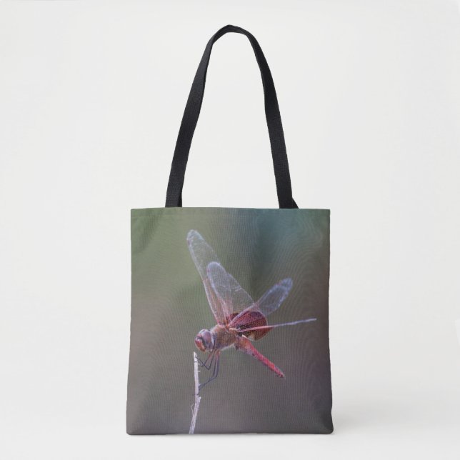 Manlig Red Saddlebag Dragonfly Tygkasse (Framsida)