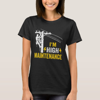 Manlig Retro Elektriker Lineman Journeyman Jag är T Shirt
