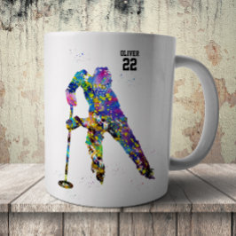 Manlig Ringette-spelare Kaffemugg