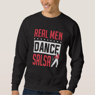 Manlig Salsa-dansare Riktiga män dansar Salsa-dans Lång Ärmad Tröja