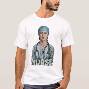 Manlig Sjuksköterska Tacksamhets Hjälte Konst Gåva T Shirt