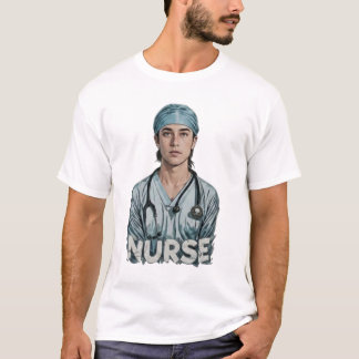 Manlig Sjuksköterska Tacksamhets Hjälte Konst Gåva T Shirt