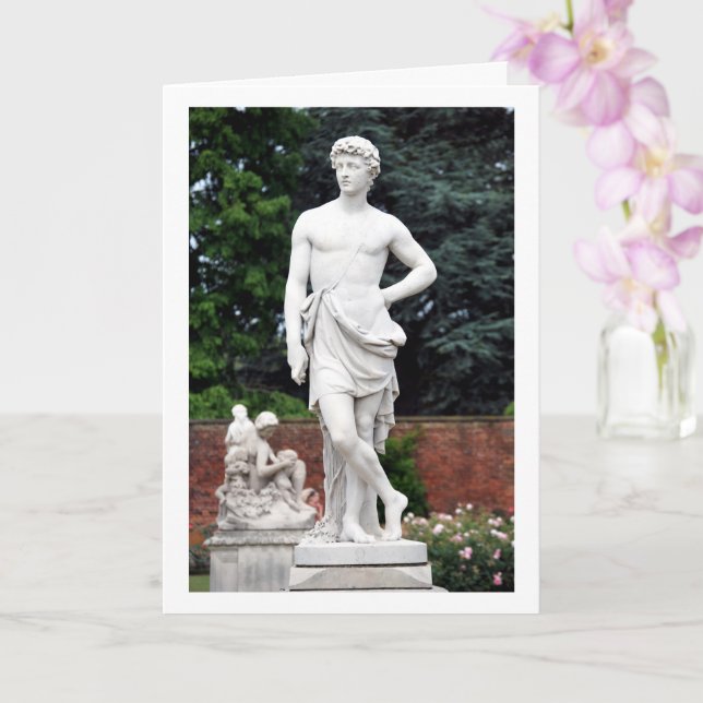 Manlig staty, Hampton Court Gardens, England Kort (Orkide)