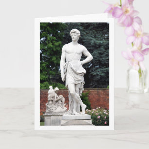 Manlig staty, Hampton Court Gardens, England Kort
