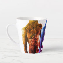 manlig torso tatuering 2 kaffemug