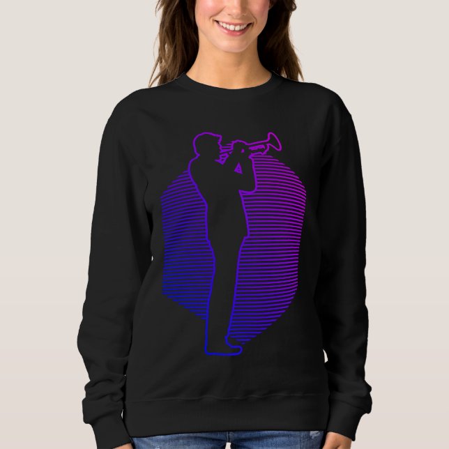 Manlig trumpetspelare t shirt (Framsida)