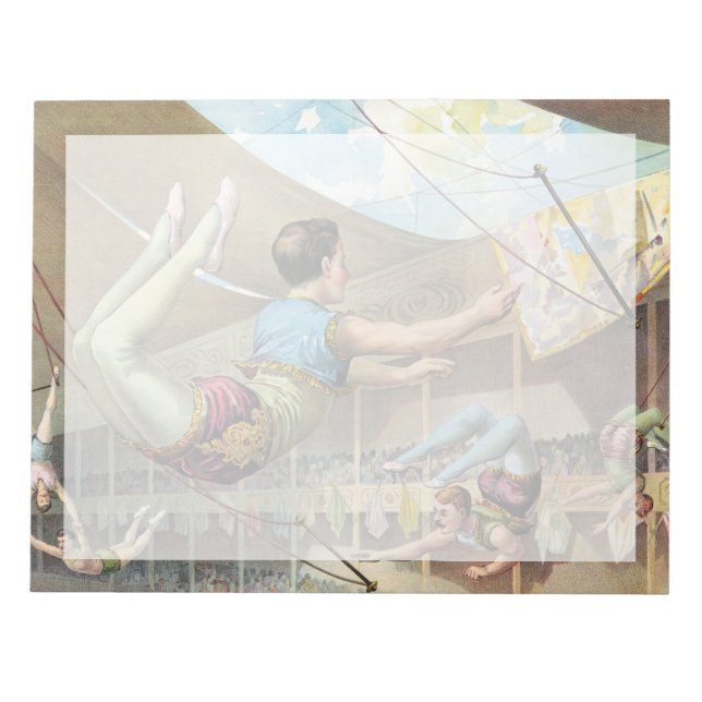 Manliga Acrobat som utför i cirkus Anteckningsblock (Framsida)