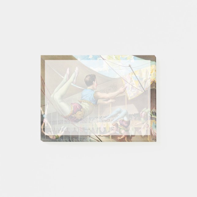 Manliga Acrobat som utför i cirkus Post-it Block (Framsida)