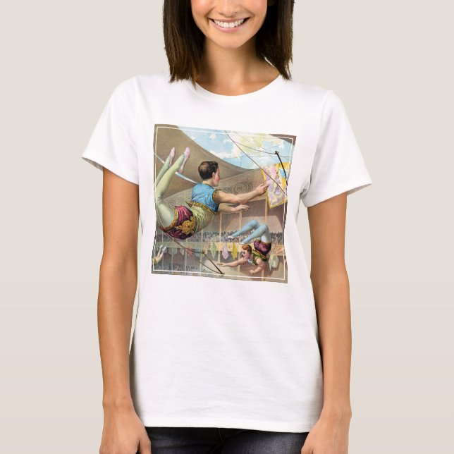Manliga Acrobat som utför i cirkus T Shirt (Framsida)