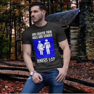 MANLIGA OCH KVINNLIGA KRISTNA GENESIS 1:27 T-Shirt