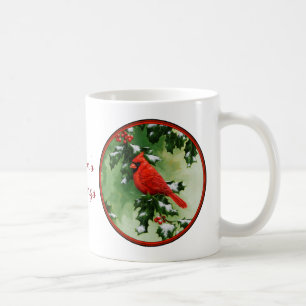 Manliga och kvinnliga nordliga kardinaler kaffemugg