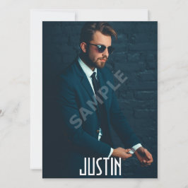 Manlign för 4 foto modellerar mallen för inbjudningar