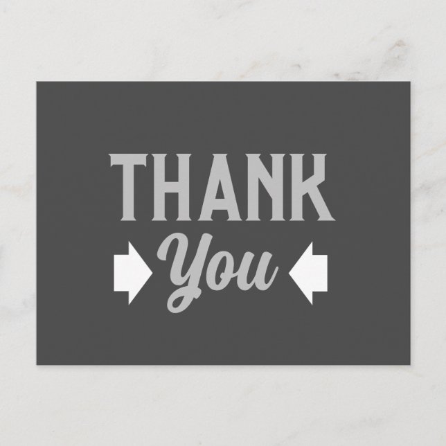 Manligt eller affärsmässigt grått tack vykort (Framsida)