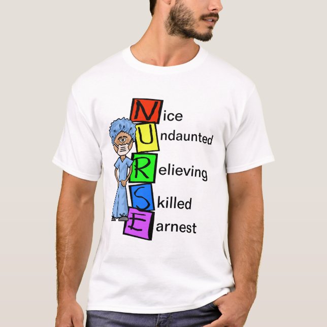 Manligt kirurgiskt bruk Acronymn Tshirt. T-shirt (Framsida)