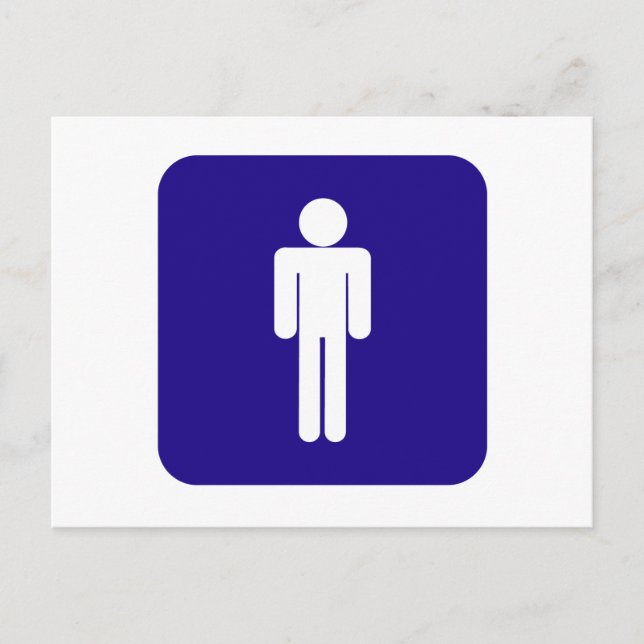 Manligt tecken vykort (Framsida)