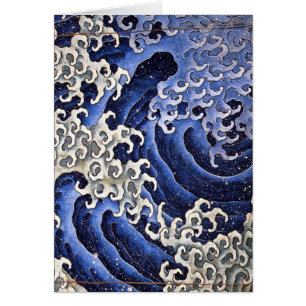 Manligt vinka, Hokusai Hälsningskort
