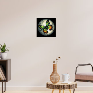 Månljus fjäril poster