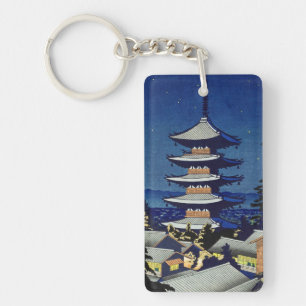 Månljus i Yasaka Pagoda Asano Takeji