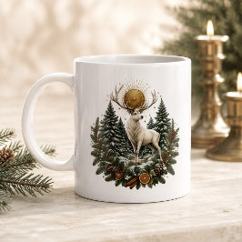 Månljus Jul Vit Hjort Vinter Solstånd Mugg Jumbo Mugg