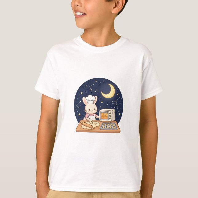 Månljus Kaninbageri T Shirt (Framsida)