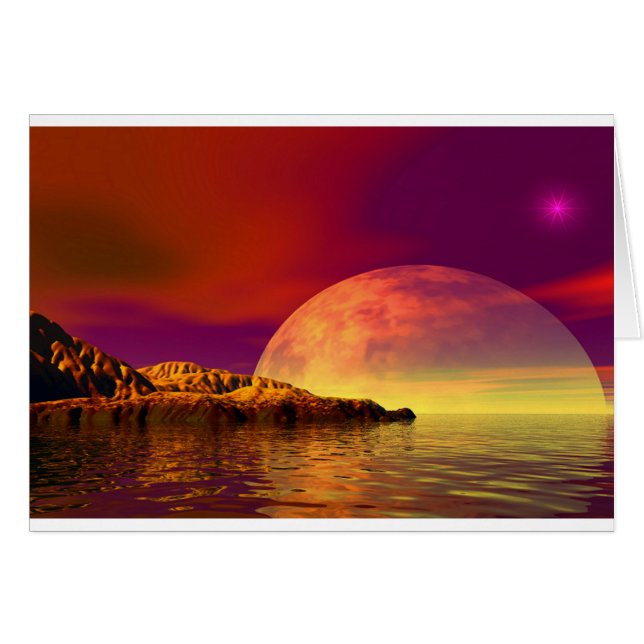 månljusdrömmar hälsningskort (Framsidan Horizontal)