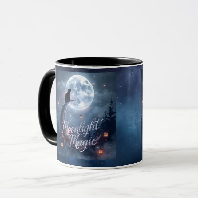 Månljusmagie – Förtrollad Halloween-muggdesign Mugg (Framsida vänster)