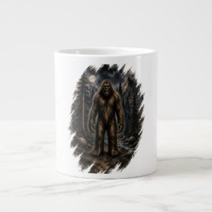 Månljust Bigfoot Löst Akvarell Skogskryptozoologi Jumbo Mugg