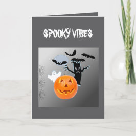 Månljust bus med spöke och pumpa inbjudan