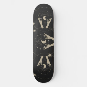 månljust fantasinspirerad estetisk design mini skateboard bräda 18,5 cm