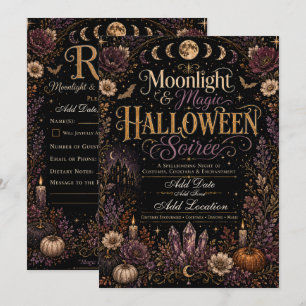 Månljust & Magisk Halloween Soaré Inbjudan