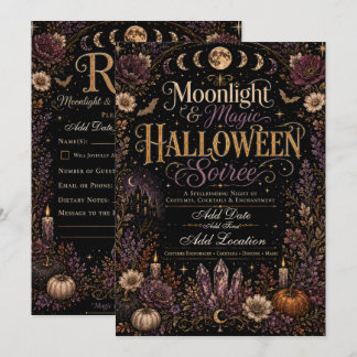 Månljust & Magisk Halloween Soaré Inbjudan