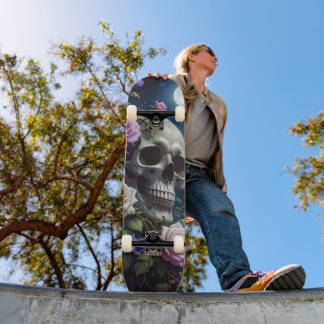 Månljust Rosor Döskalle Mini Skateboard Bräda 18,5 Cm