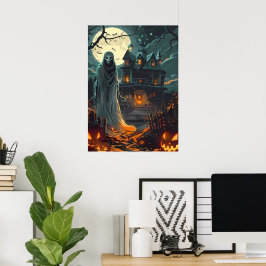 Månljust Skräckande – Spöket på det Hemsökta Herrg Poster