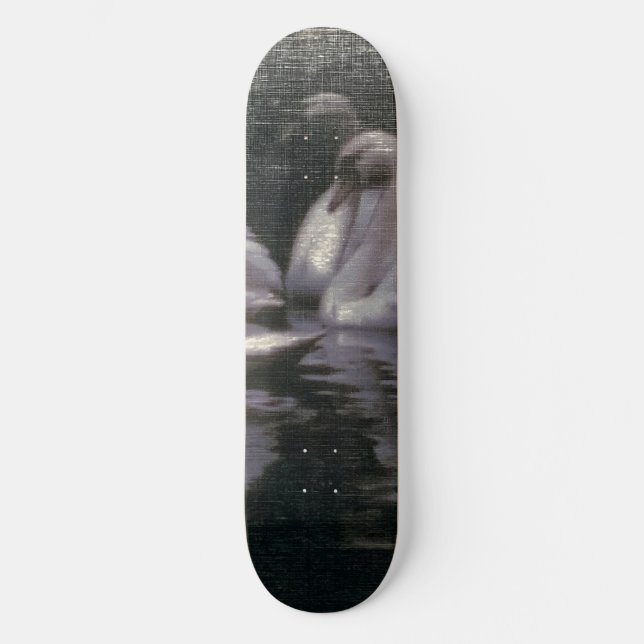Månljust Svan Sjö Mini Skateboard Bräda 18,5 Cm (Framsida)