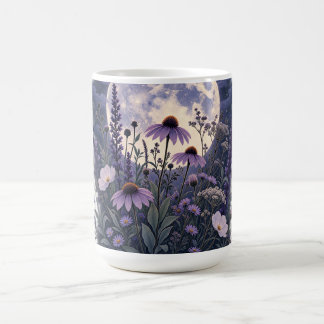 Månljust Vilda Blommor Fullmåne Kaffemugg