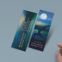 Månljust yoga meditation Halvmåne Hälsning Mini Visitkort