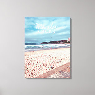 Manly Beach retro Australien resa Canvastryck