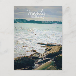 Manly Beach Sea surfa Australien reser Vykort