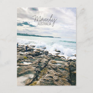 Manly Beach Sea surfa Australien reser Vykort